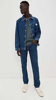 A.P.C. Men's New Standard Jeans, IAL Washed Indigo, Blue, 28